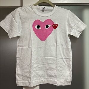 Comme des Garcons Pink Heart Shirt (size M)